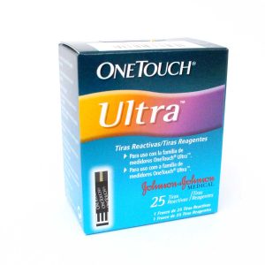 TIRAS REACTIVAS ONE TOUCH ULTRA X 25 UNIDADES