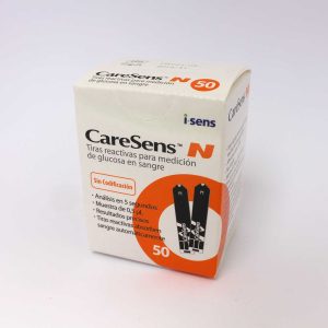 TIRAS DE GLICEMIA CARESENS X 50 UNIDADES